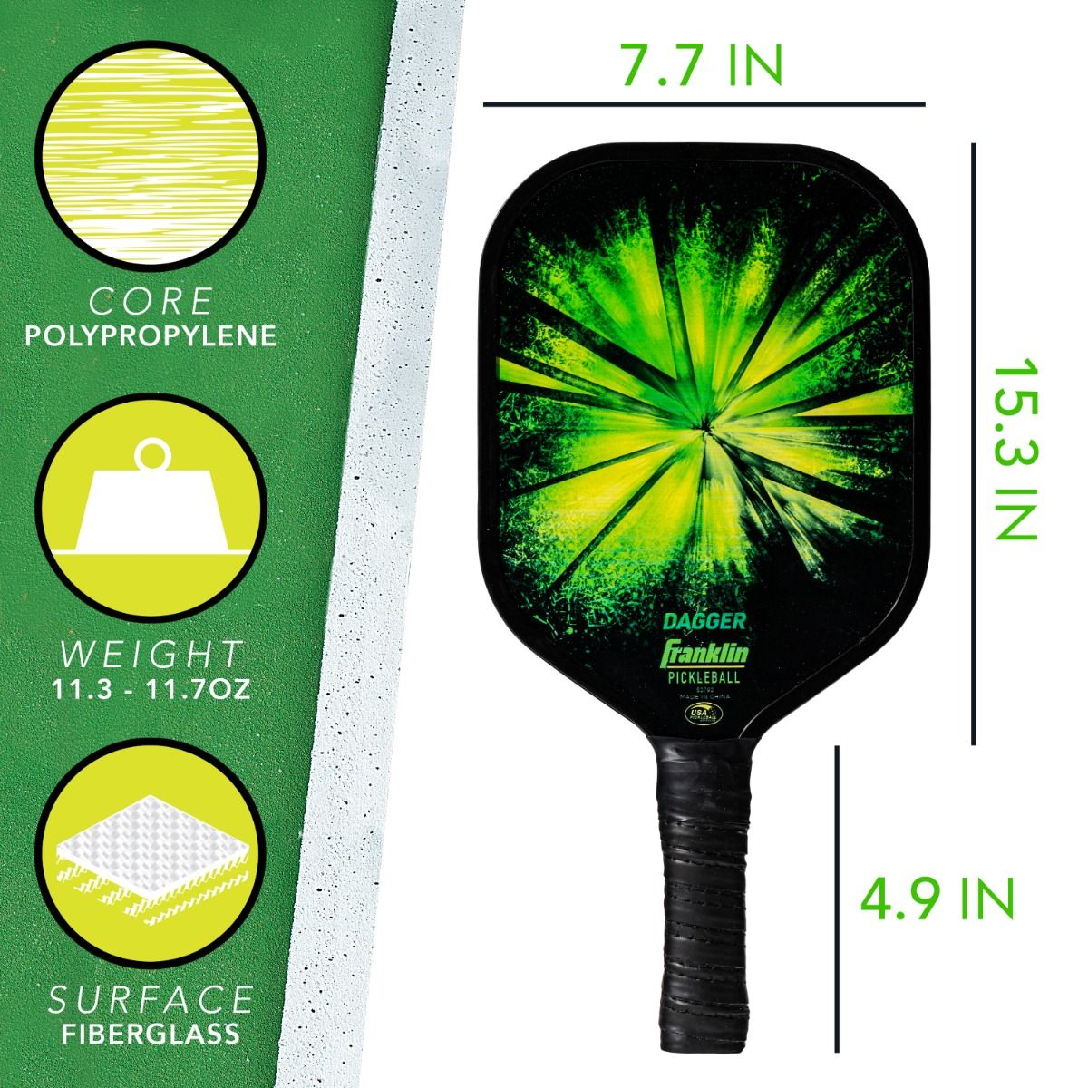 Franklin Dagger Pickleball Polypropylene Paddle New