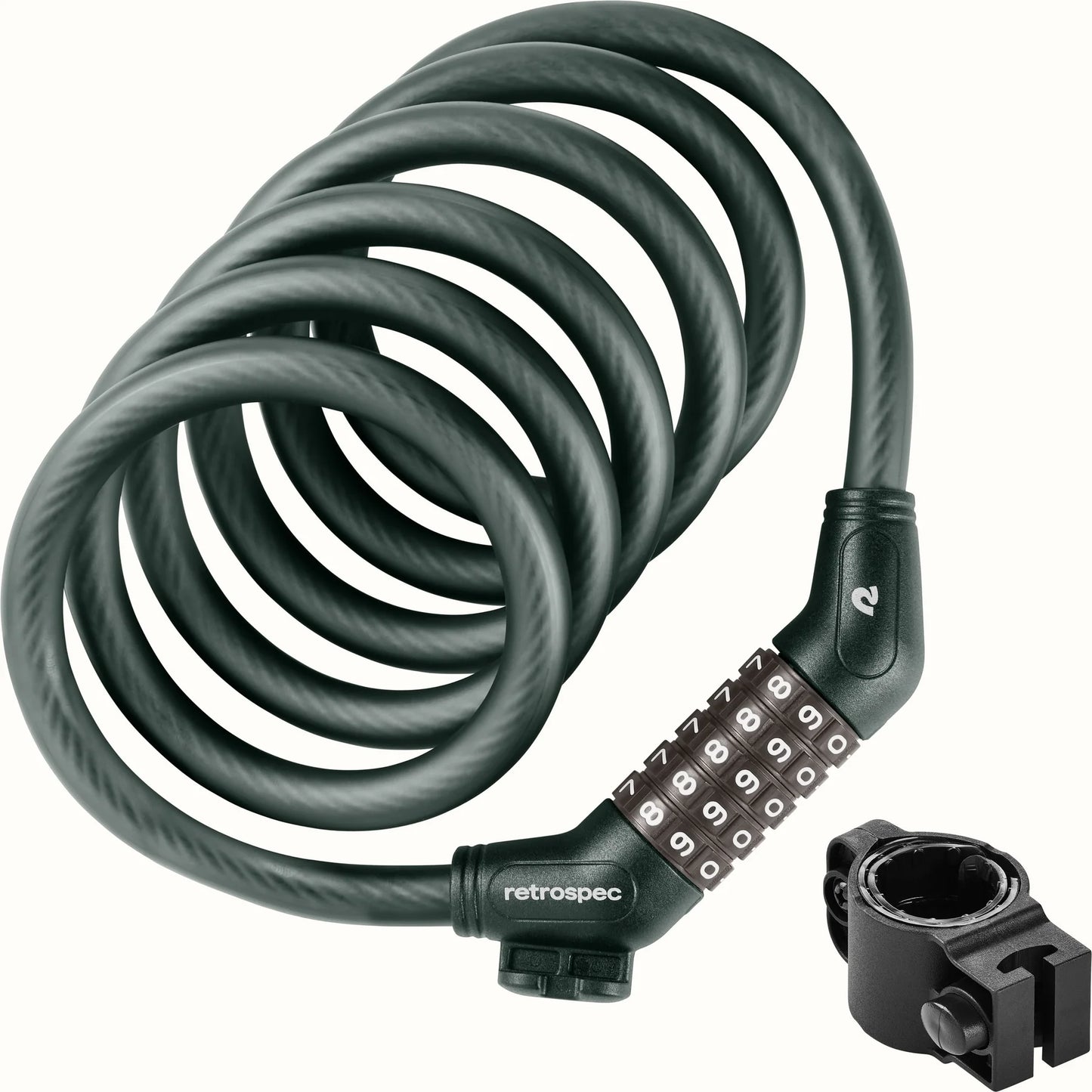 Retrospec Grizzly Plus Integrated Combo Cable Bike Lock - 12mm New