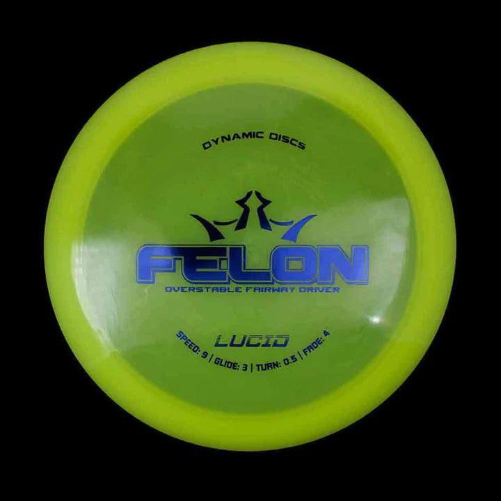 Dynamic Discs Lucid Felon Driver Transparent 174 g  9/3/0.5/4 New