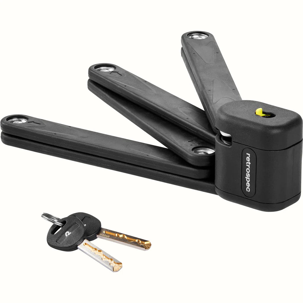 Retrospec Fortitude Folding Bike Lock With Carrier - 5mm New