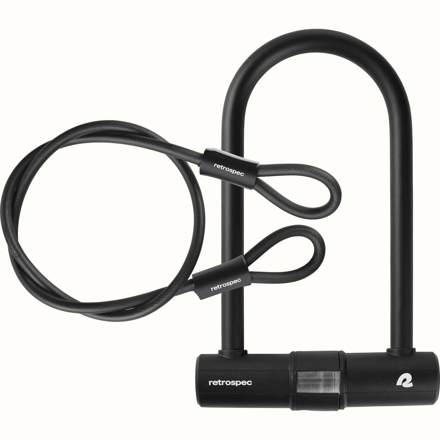 Retrospec Lookout U-Lock Bike Lock With Cable - 14mm New