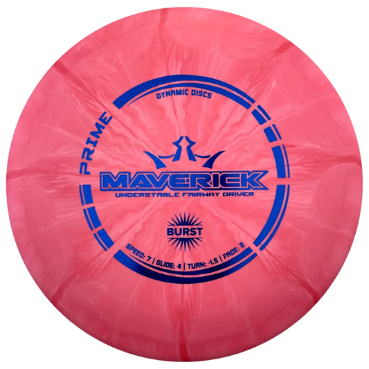 Dynamic Discs Burst Maverick Understable Driver Red 170-172g 7/4/-1.5/2 New