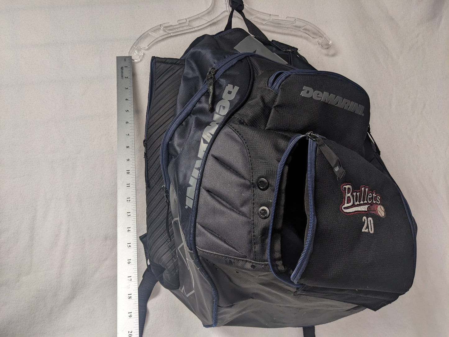 Demarini Baseball/Softball Gear Backpack Size 18Inx12Inx12 In Color Black Used