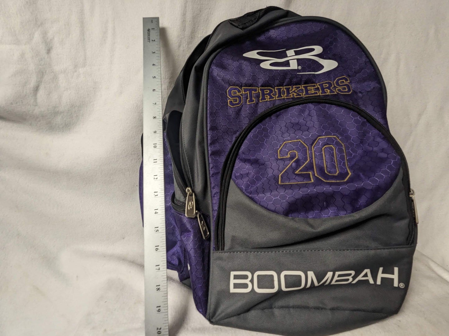 Boombah Baseball/Softball Gear Backpack Size 18In x12 In x9 In Color Purple Used