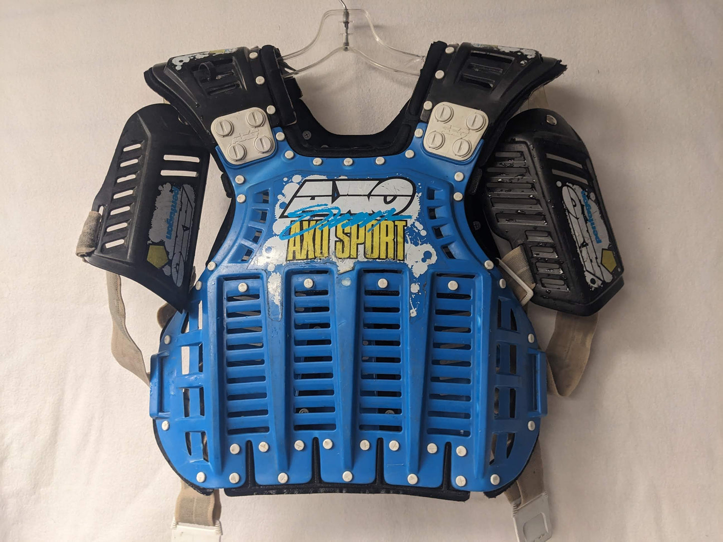 AXO Sport Pentagon MX Motocross Chest Protector Size Youth Blue Condition Used