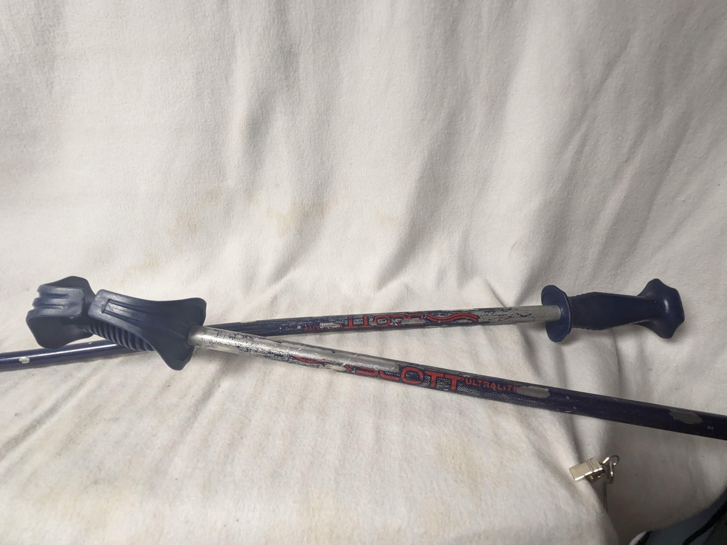 Scott Ultralight Ski Poles Size 130 Cm Color Blue Condition Used