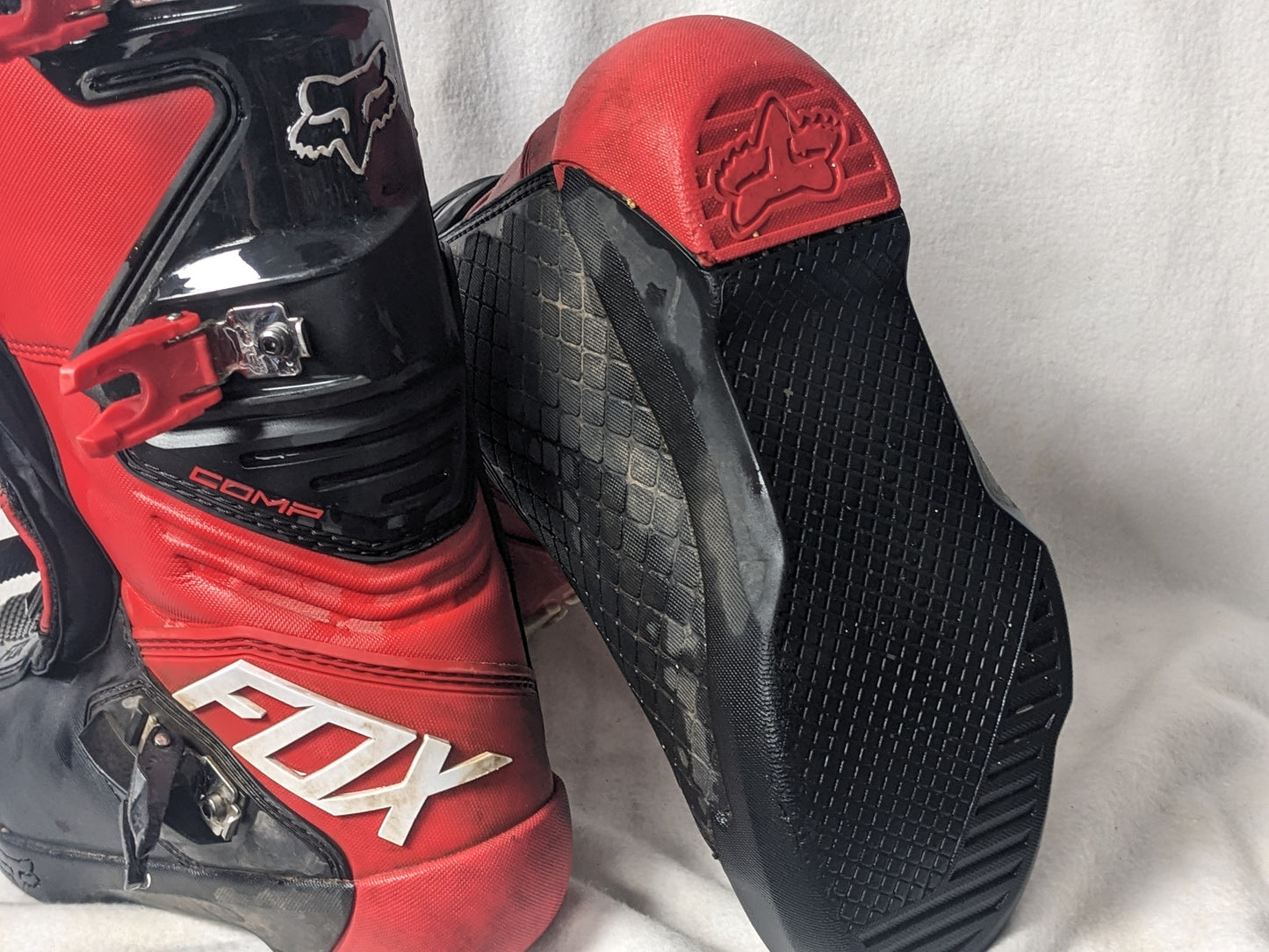 Fox Comp-Y Motocross MX Boots Size 6 Color Red Condition Used