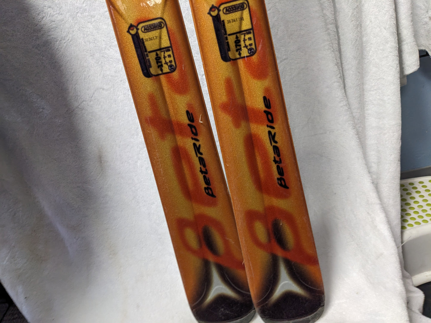 Atomic Beta Ride 22 Skis *No Bindings* Size 170 Cm Color Orange Condition Used