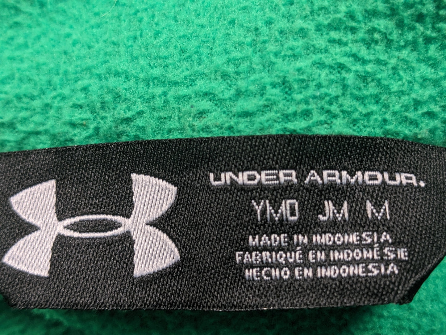 Under Armour Storm Hooded Jacket Coat with Fleece Size Youth M Green Used