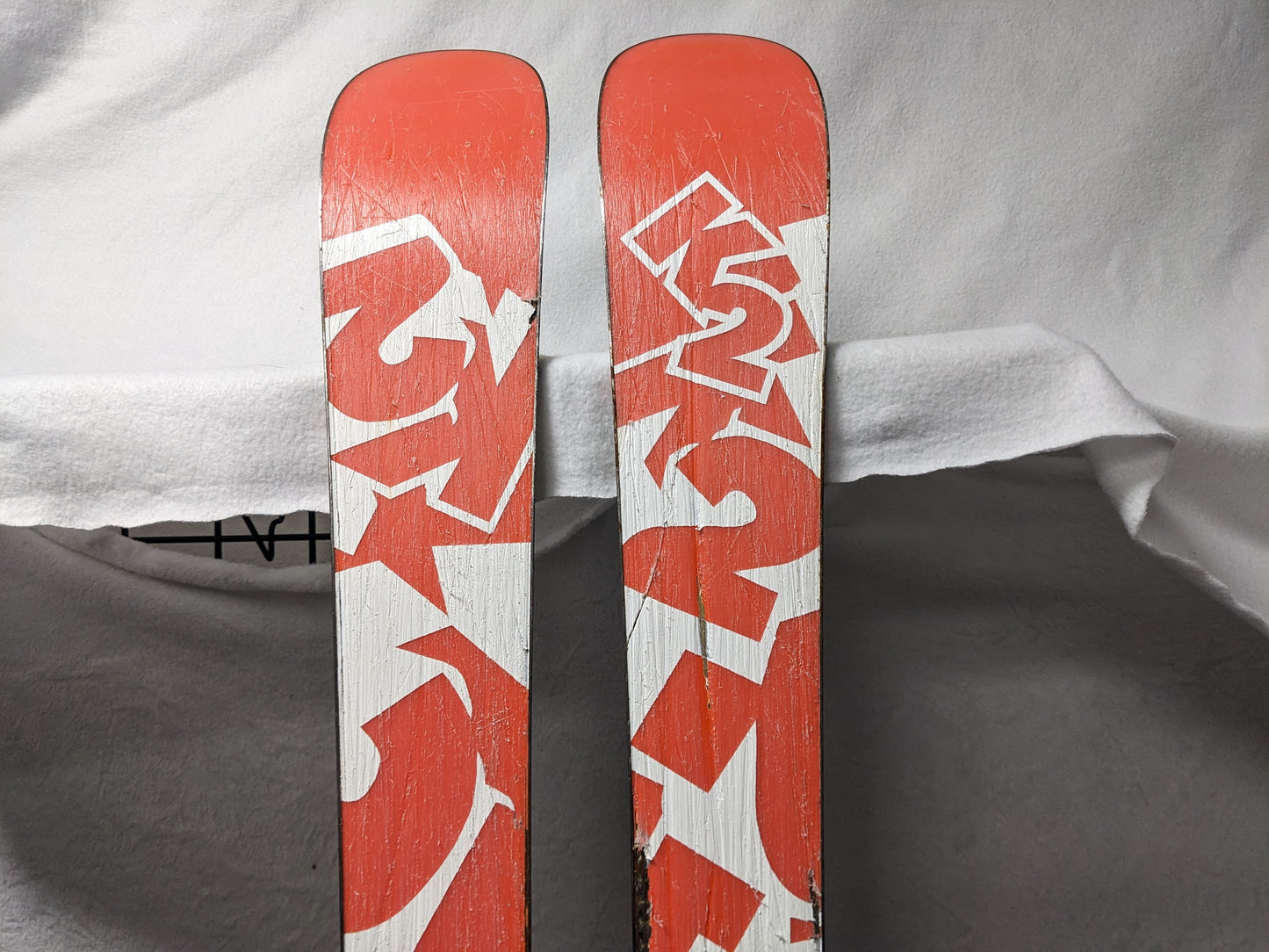 K2 Bad Seed Twin Tip Skis Salomon Binding Size 119 Cm Color White Condition Used