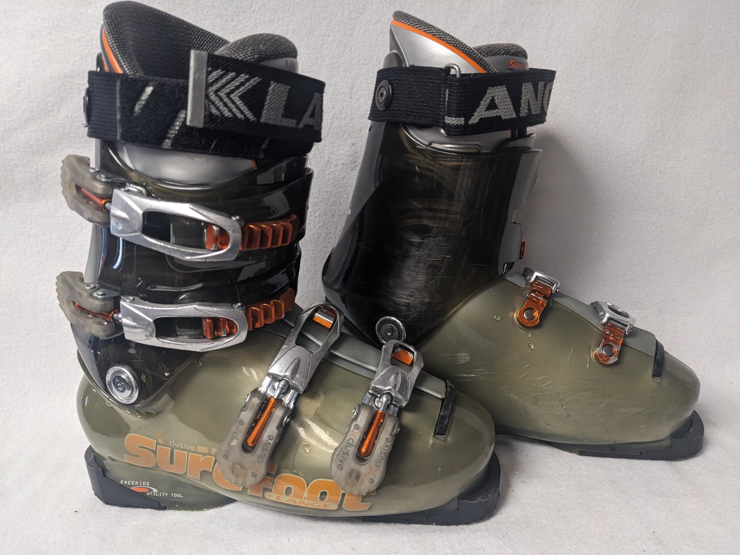 Lange Surefoot Exclusive Women's Ski Boots Size 24.5 Color Green Condition Used