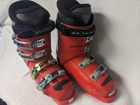 Salomon Course T Flex 50 Ski Boots Size 24.5 Color Red Condition Used