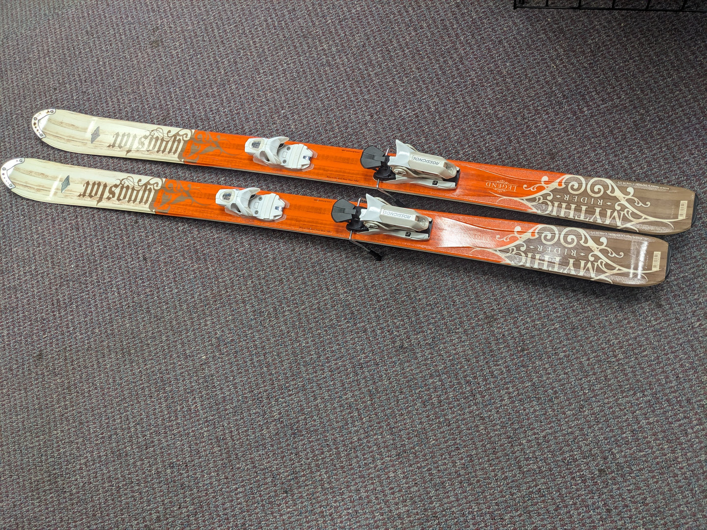 Dynastar Mythic Rider Skis w/Rossignol Bindings Size 172 cm Color Orange Used