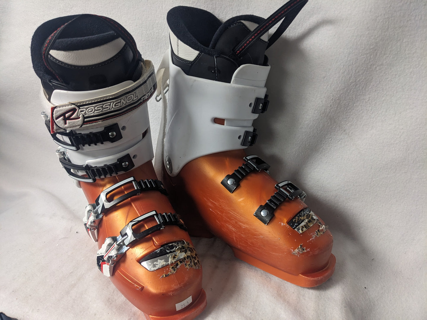 Rossignol World Cup SI 70 Ski Boots Size 25.5 Color Orange Condition Used