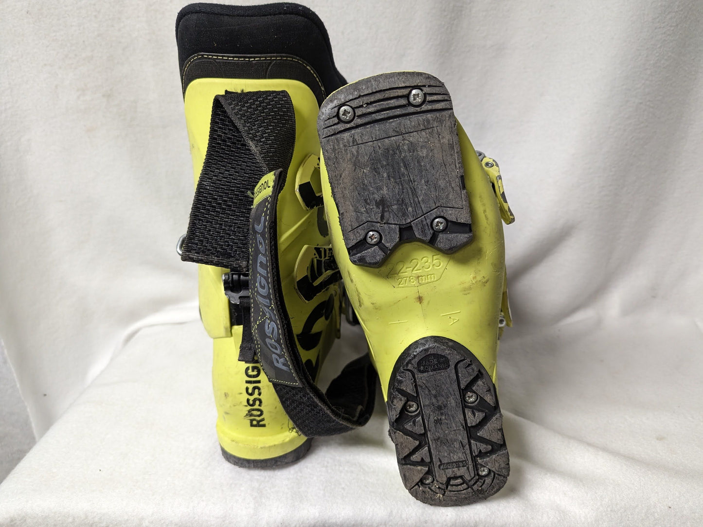 Rossignol A11 Ski Boots Size 23.5 Color Yellow Condition Used