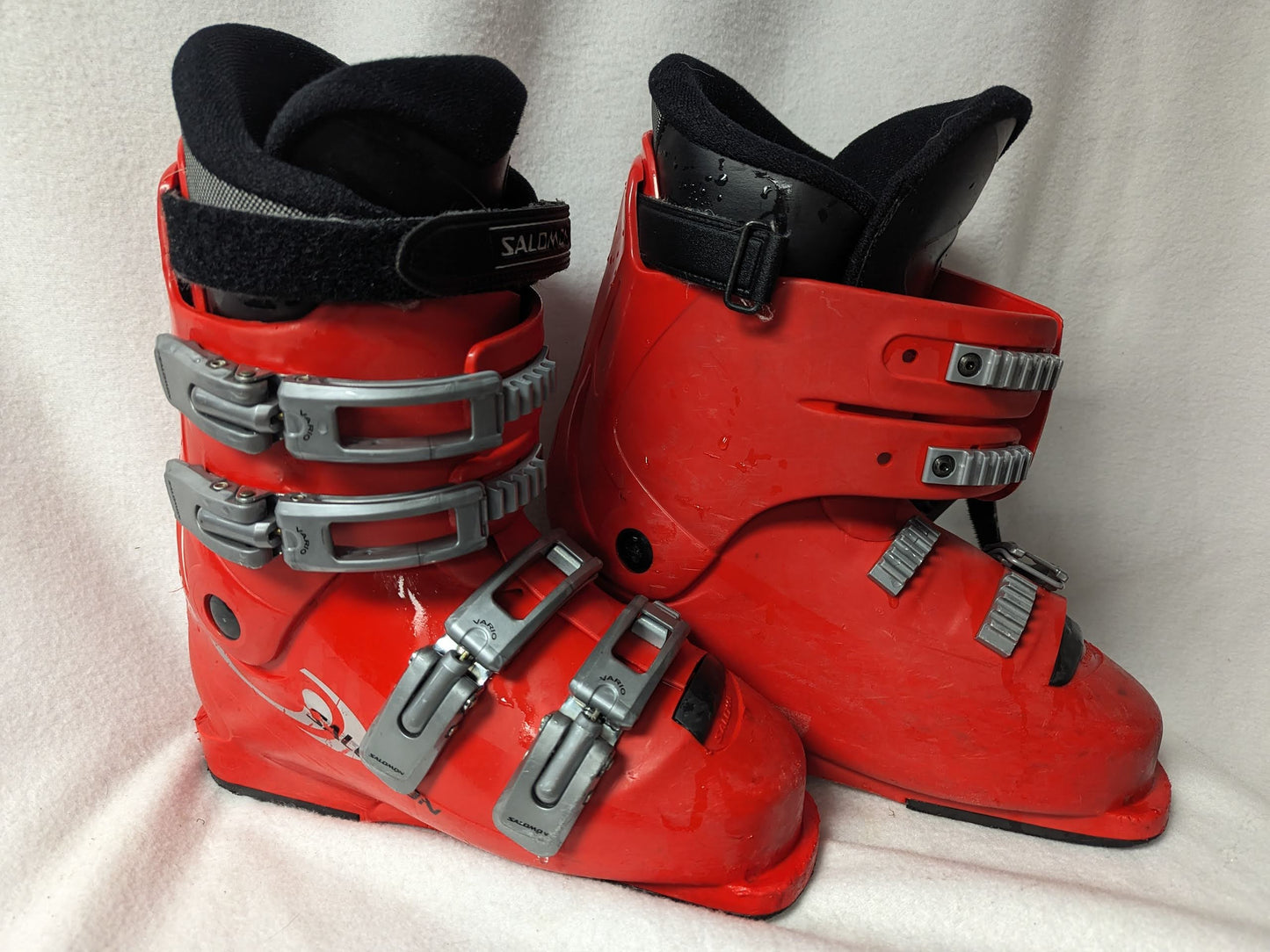 Salomon Ski Boots Size 25.5 Color Red Condition Used