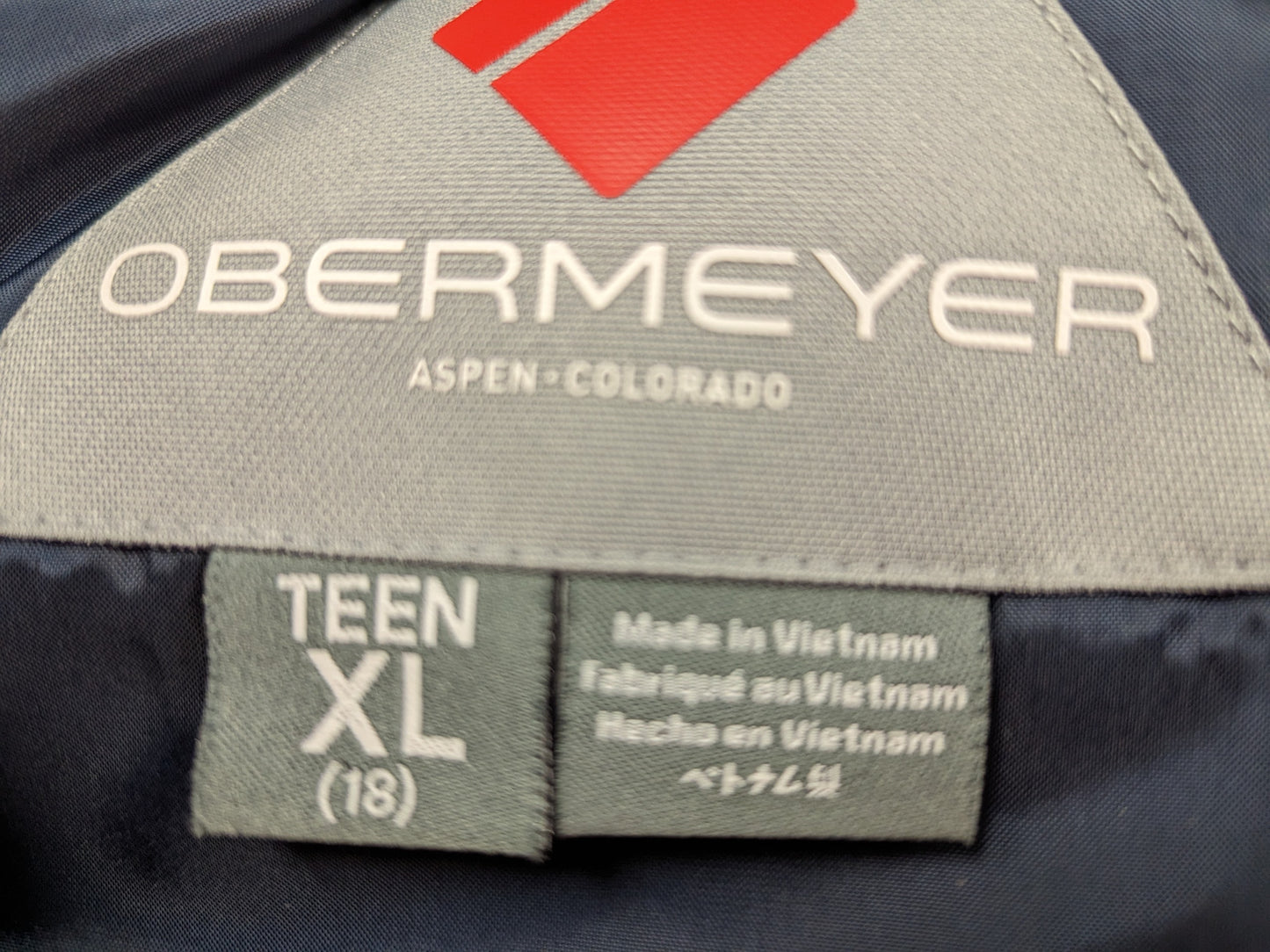 Obermeyer Hooded Ski/Board Youth Jacket/Coat Size Youth XL Color Blue Used