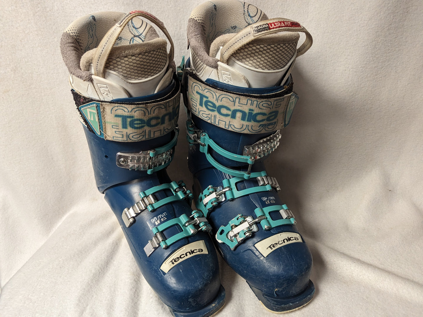 Tecnica Cochise Pro Women's Ski Boots Size 25.5 Color Blue Condition Used