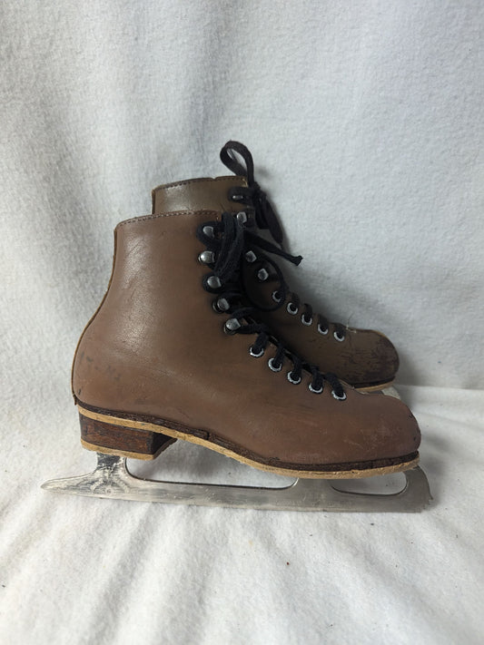 Rink Master Ice Skates Size Youth 13 Color Brown Condition Used