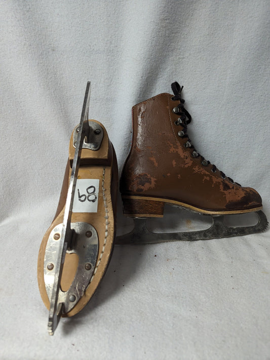 Rink Master Ice Skates Size 4 Color Brown Condition Used