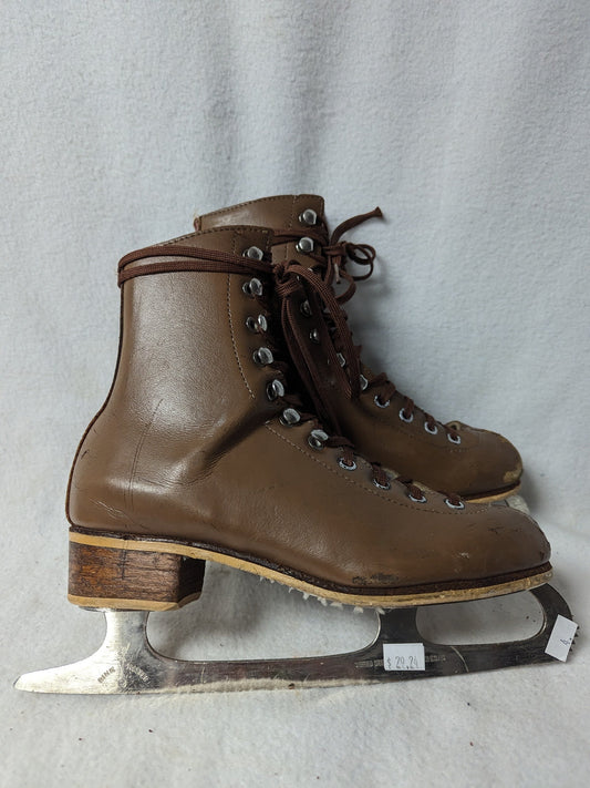 Rink Master Ice Skates Size 4 Color Brown Condition Used