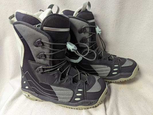 Salomon Hiana Snowboard Boots Size 8 Color Gray Condition Used Women