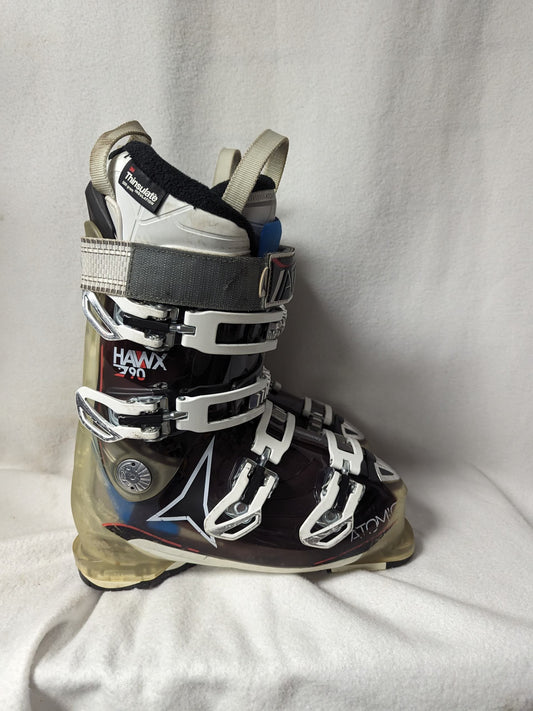 Atomic Hawx 90 Ski Boots Size 25 Color Purple Condition Used