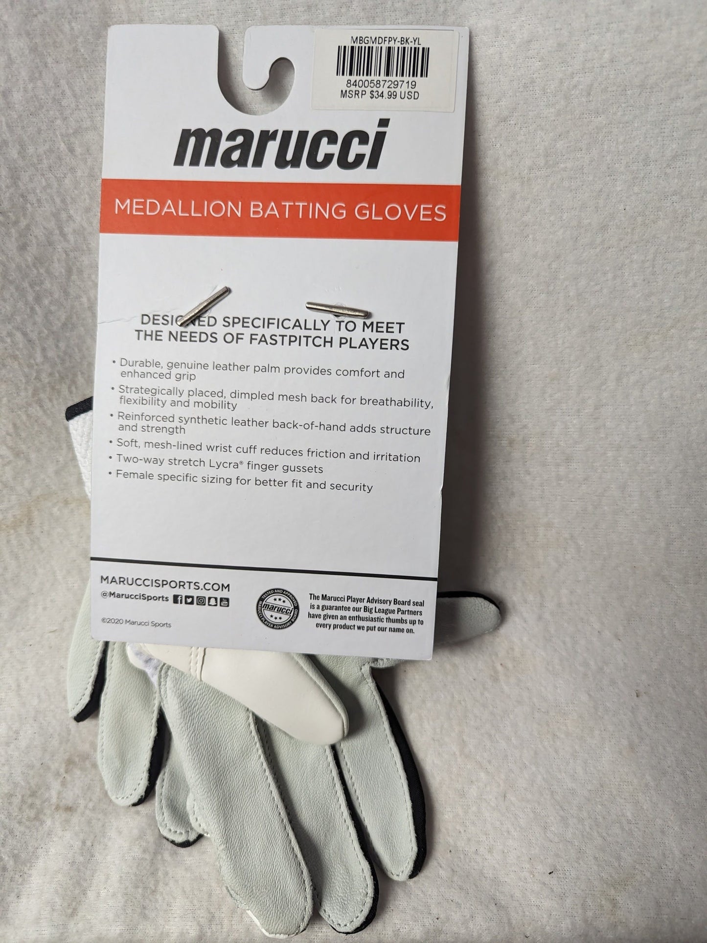 Marucci Medallion New Baseball Batting Gloves Size Youth Large