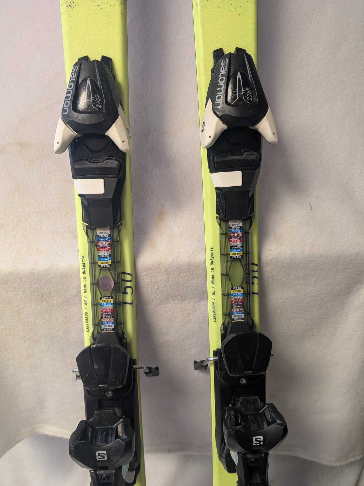 Salomon QST Jr Skis w/Salomon Bindings Size 150 Cm Blue Used