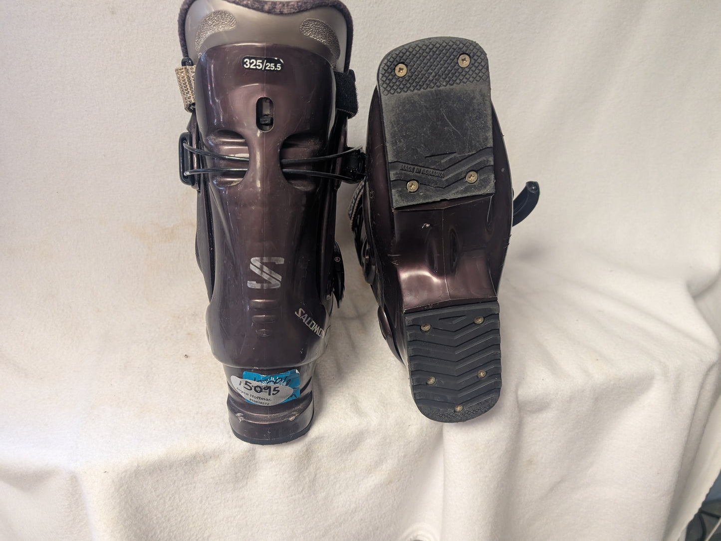 Salomon Optima 7.6 Ski Boots Size 25.5 Color Purple Condition Used UltraLite