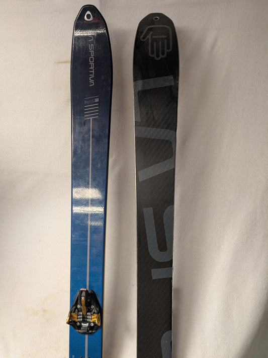 La Sportiva MegaLo5 AT Skis w/Kingpin 10 AT Bindings Size 168 Cm Color Blue Used