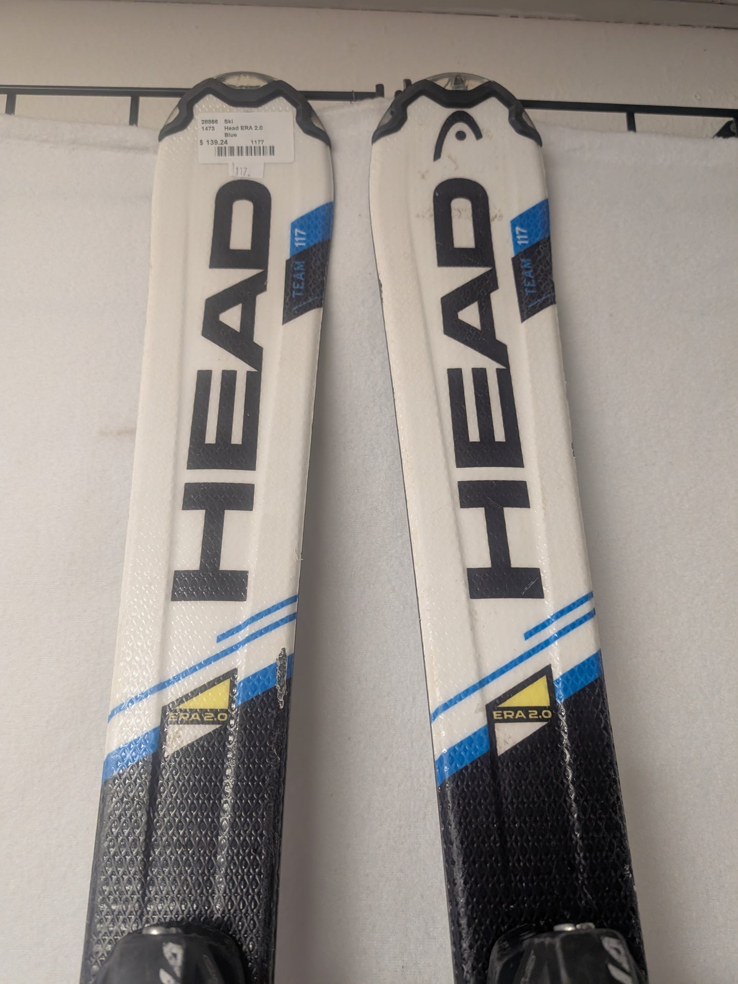 Head Era 2.0 Skis w/Tyrolia SP4.5 Bindings Size 117 Cm Color Blue Condition Used