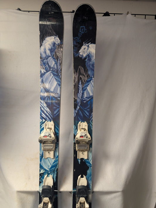 Icelantic Nomad Skis Marker Griffon Bindings 168 Cm Color Blue Used