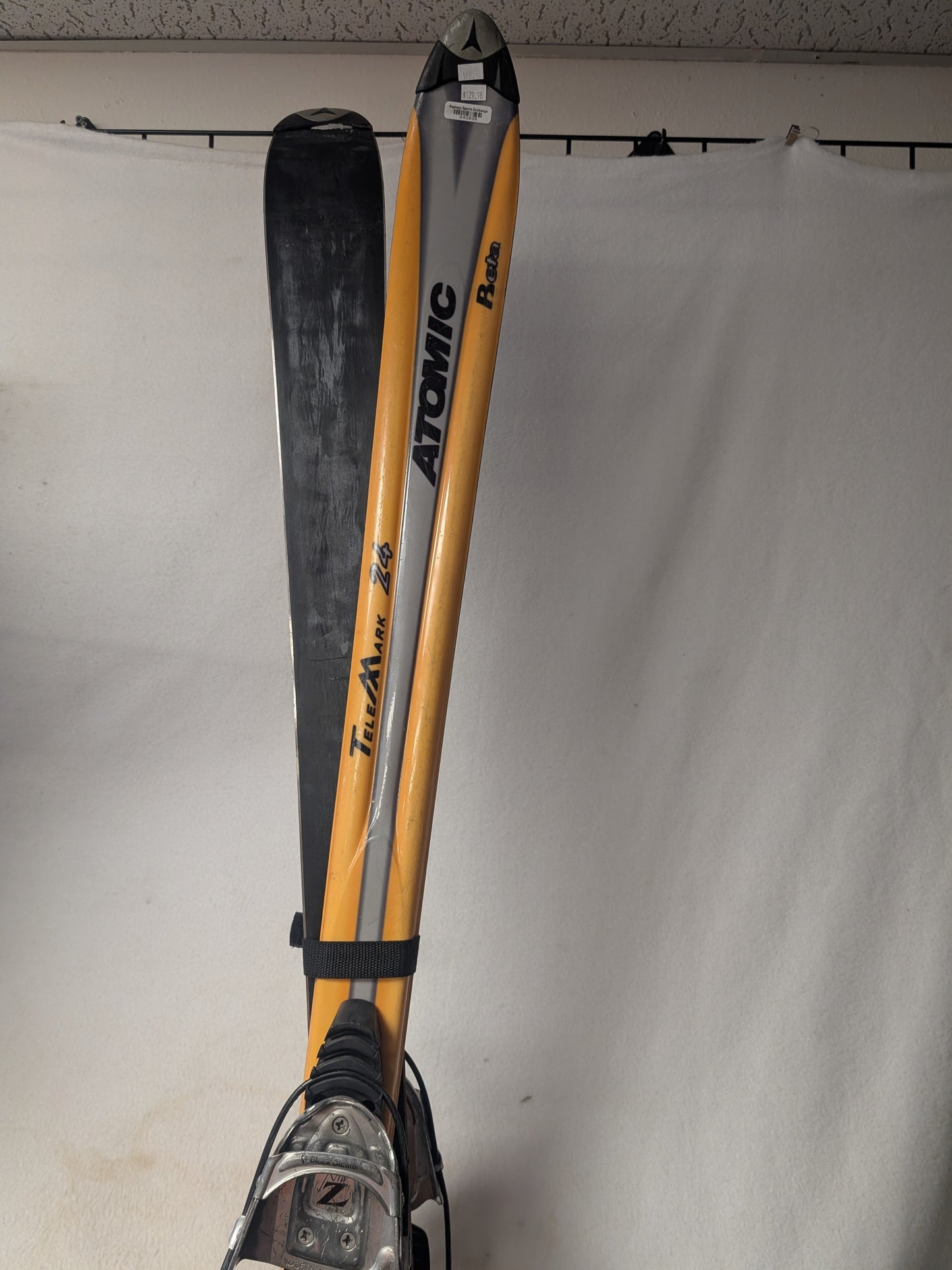 Atomic Beta TM24 Skis Telemark Bindings Size 170cm Color Yellow Condition Used