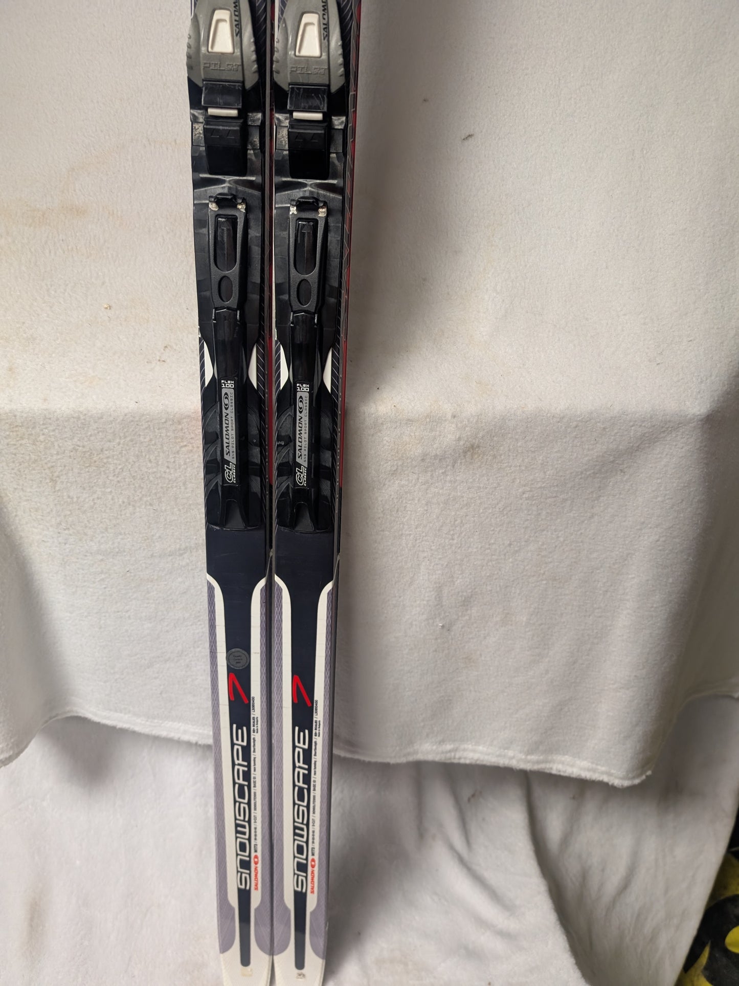 Salomon Snowscape 7 XC Skis SNS Profile Bindings Size 173 Cm White Used