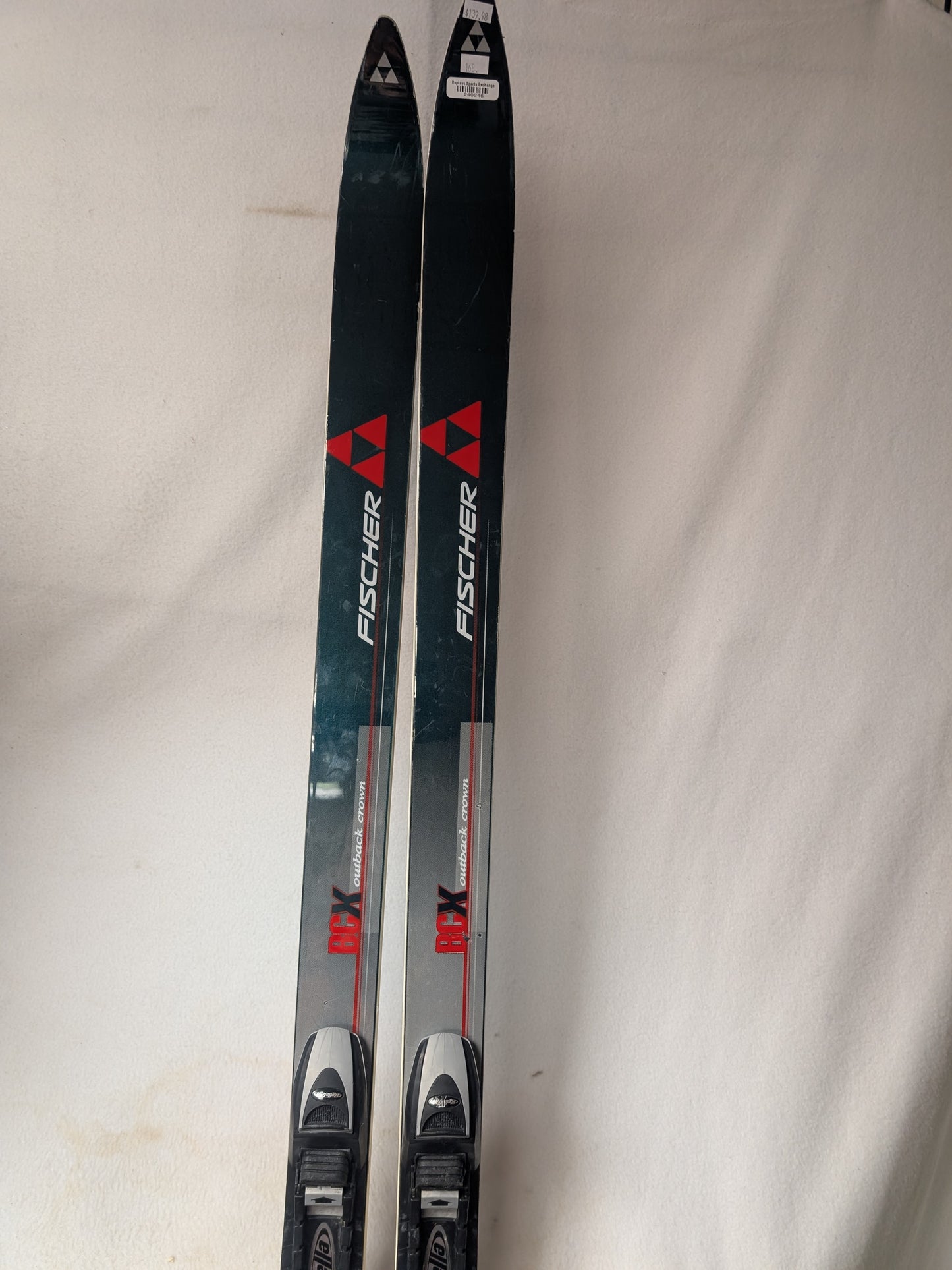 Classic Cross Country Fischer XC Skis NNN Bindings Size 168 Cm Black Used