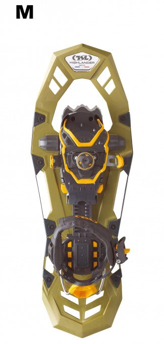 TSL Snowshoes Highlander Adjust Size M22.5" Boa Olive Green Size 7-13 260 LB Max