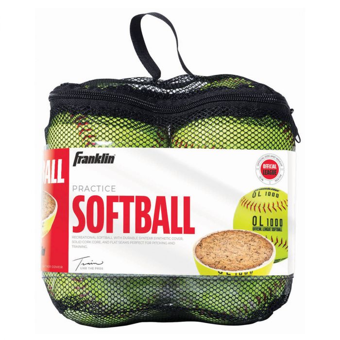 Franklin Practice Softballs 4 balls total  New