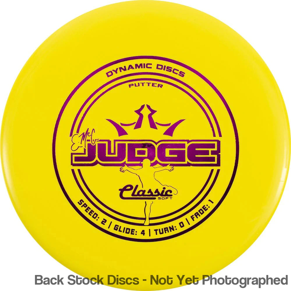 Dynamic Discs Classic Soft EMAC Judge 2/4/0/1  New Yellow