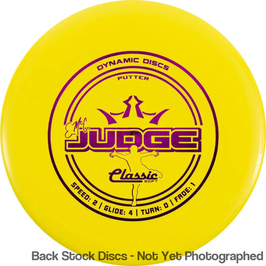 Dynamic Discs Classic Soft EMAC Judge 2/4/0/1  New Yellow