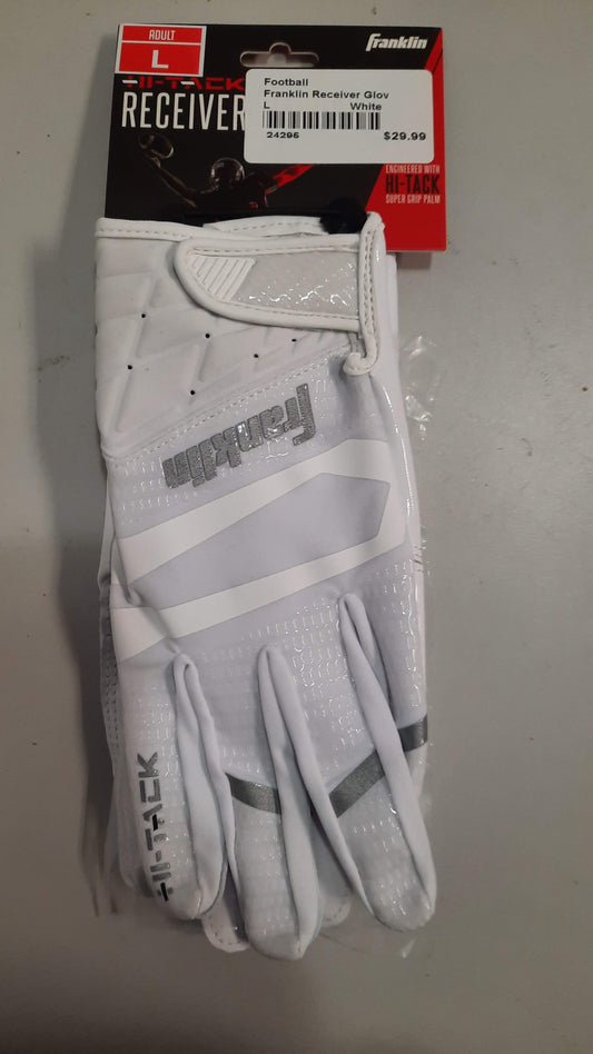 Franklin Receiver Football Gloves 1 Pair Stick Size L White New