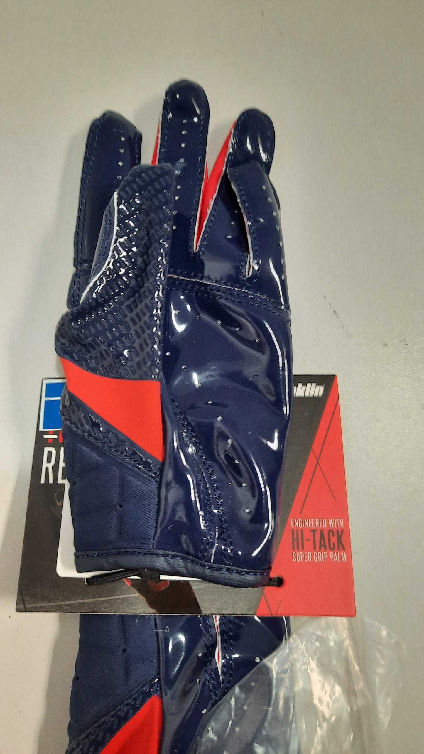 Franklin Receiver Football Gloves 1 Pair Stick Size Youth Small Red New