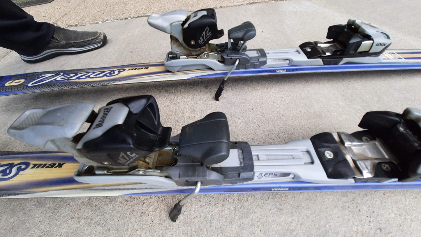 Dynastar Venus Downhill Skis w/Marker Bindings 160 cm Blue/White Used