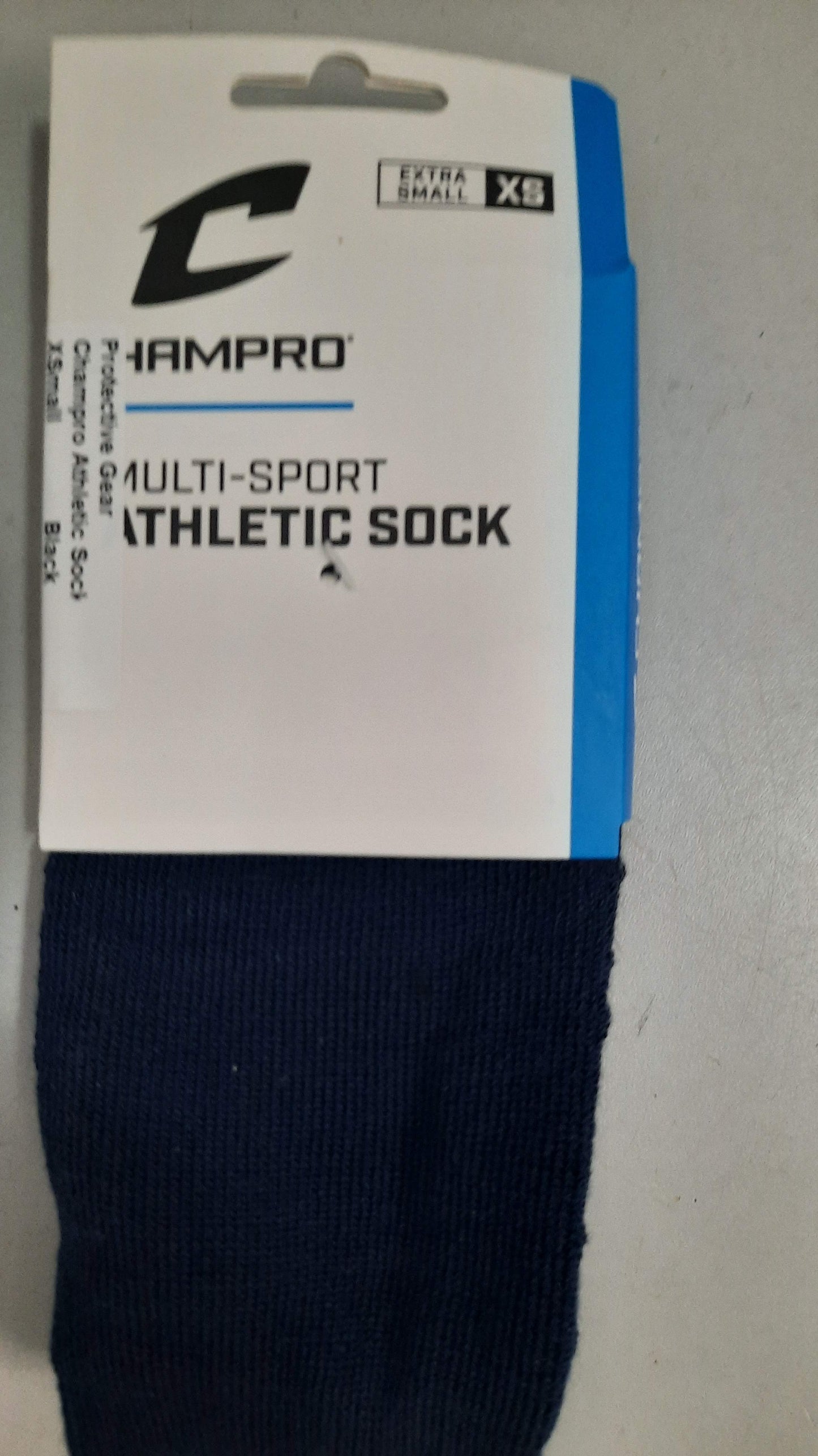 Champro Athletic Socks, Navy Blue, Size: XS New