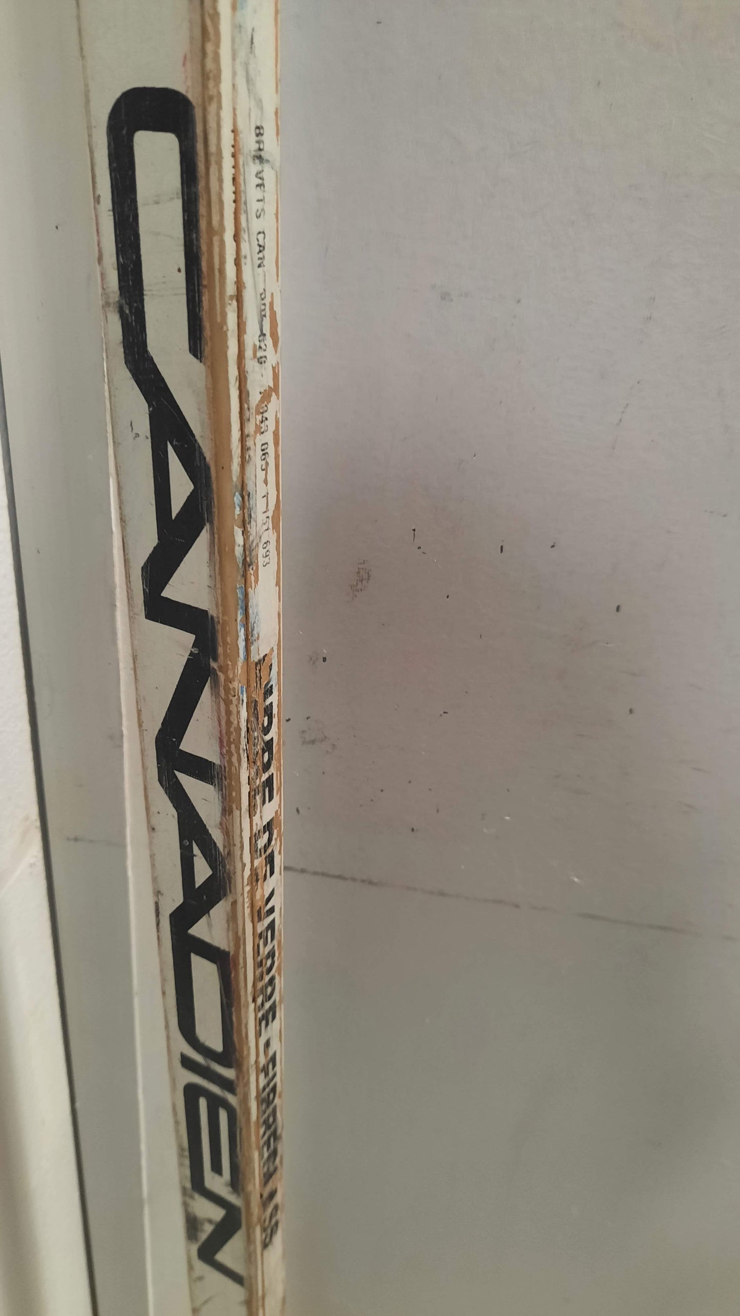 Canadian 6001 Hockey Stick Goalie Stick White Left Handed Used