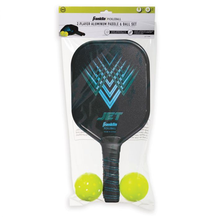 Franklin Jet Pickleball Paddle & Ball 2 Player Blue and Red New