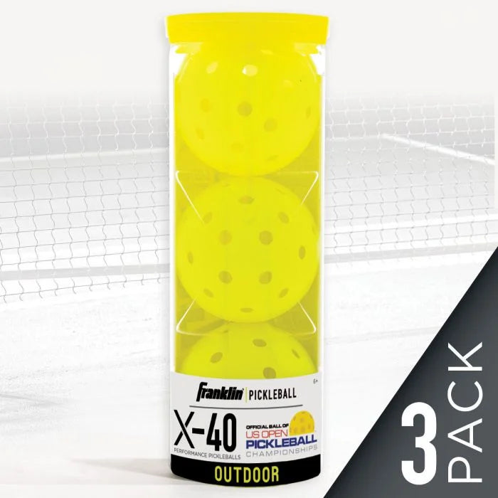 Franklin Pickleball X-40 Outdoor 3 Pack Optic Yellow New