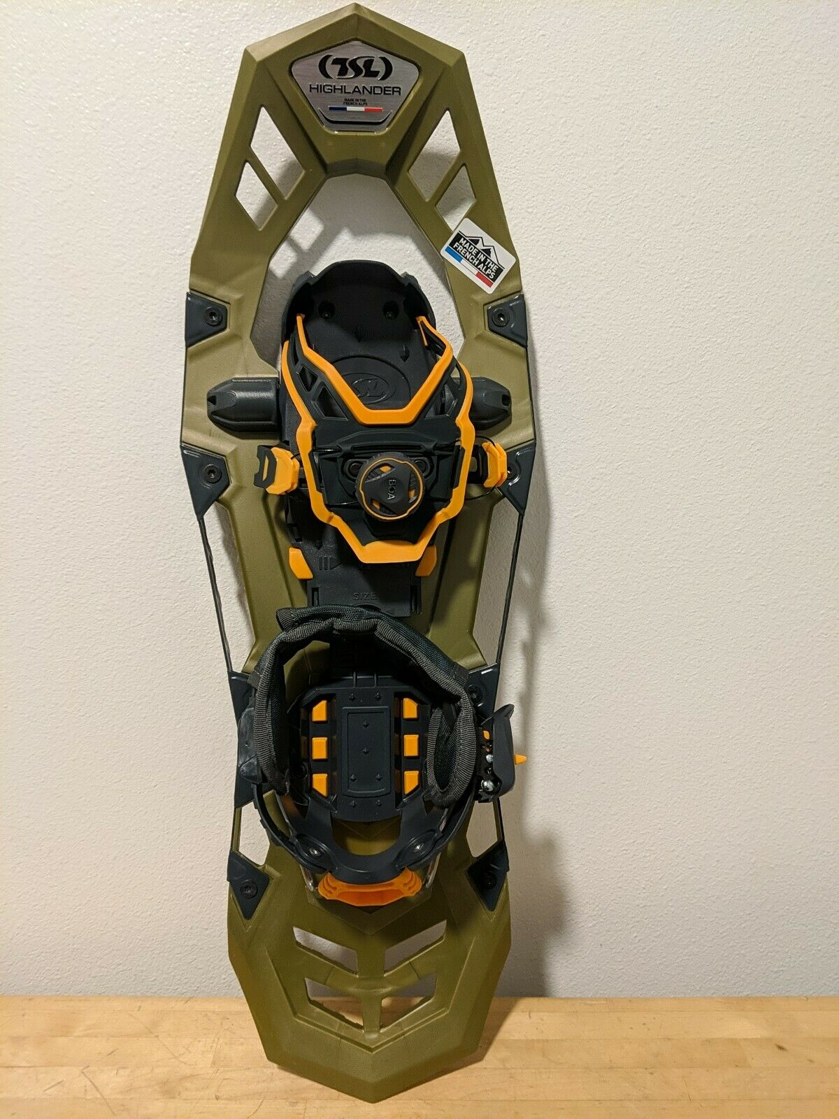 TSL Snowshoes Highlander Adjust Size M22.5" Boa Olive Green Size 7-13 260 LB Max