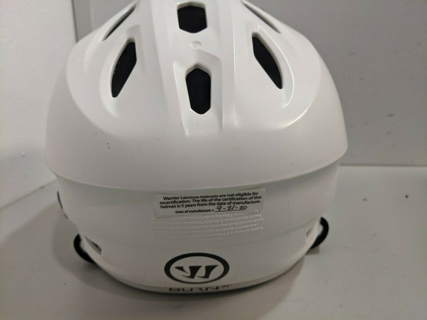 Warrior Lacrosse Helmet Burn Jr White or Black OSFM NEW