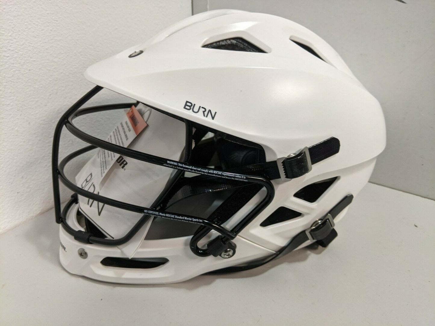 Warrior Lacrosse Helmet Burn Jr White or Black OSFM NEW